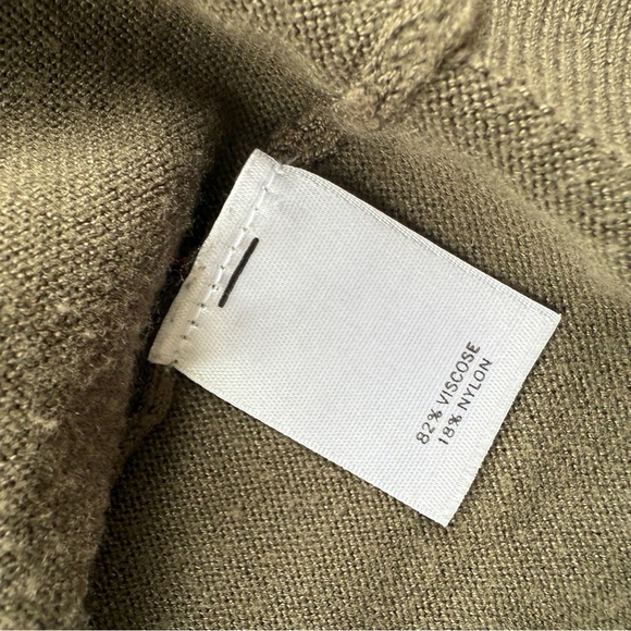 Halogen Button-Up Cardigan | Khaki Green | 3/4 Sleeve | Size Small - Picture 3 of 3